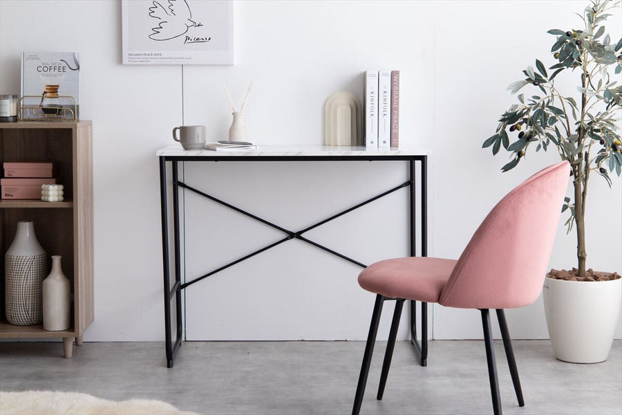 Marble pattern slim desk