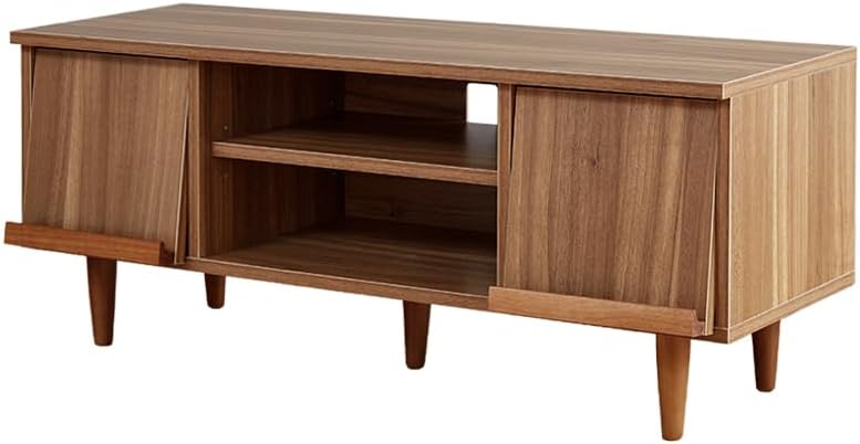 Compact flap door TV stand