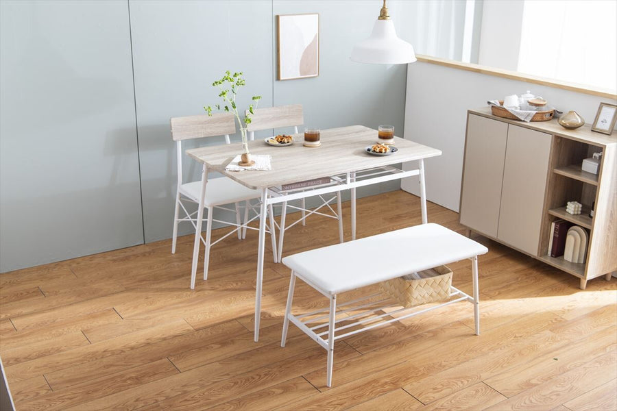 Scandinavian style dining table and chair set of 4