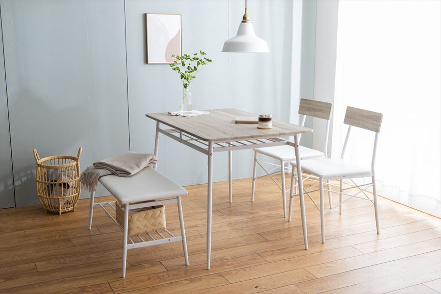 Scandinavian style dining table and chair set of 4