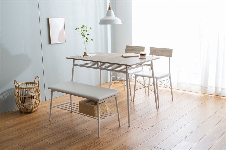 Scandinavian style dining table and chair set of 4