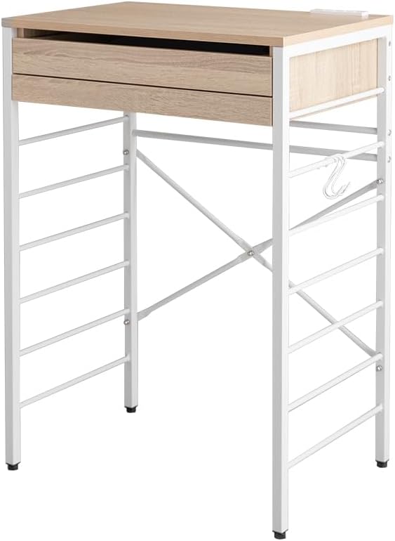 Scandinavian style 60cm wide low-type trash can with power outlet and top rack