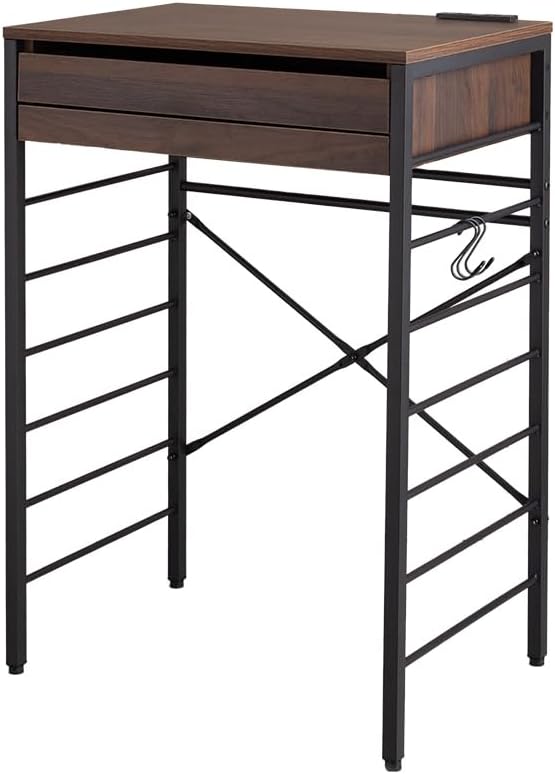 Scandinavian style 60cm wide low-type trash can with power outlet and top rack