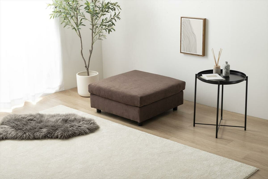 Scandinavian 3-seater couch set of 4 (2 corner sofas, 1-seater sofa, ottoman)
