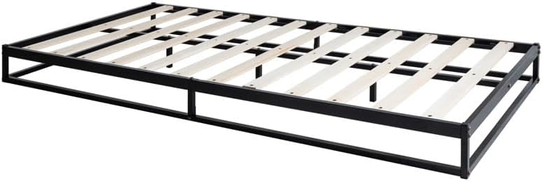 Simple modern pipe slat semi-double bed