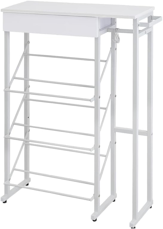 Nordic umbrella stand with drawers and wooden top shoe rack