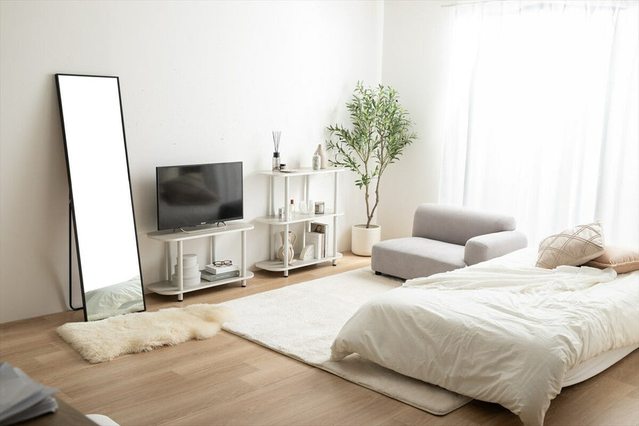 Korean interior style wooden board 3-tier rack