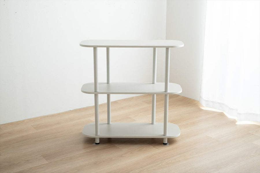 Korean interior style wooden board 3-tier rack