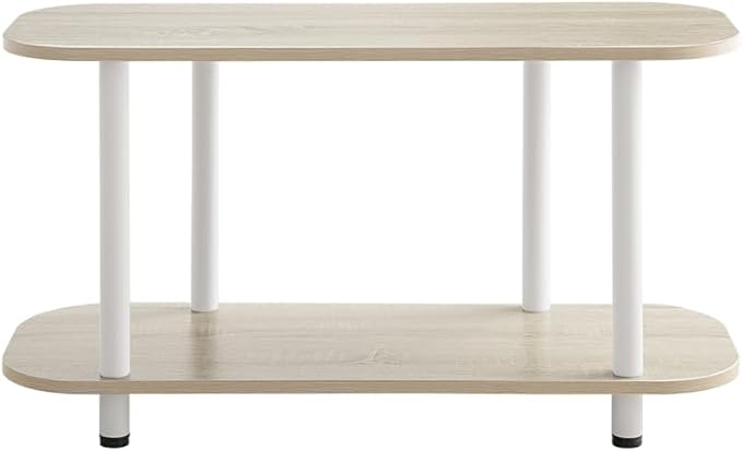 Korean interior style wooden board two-tier rack
