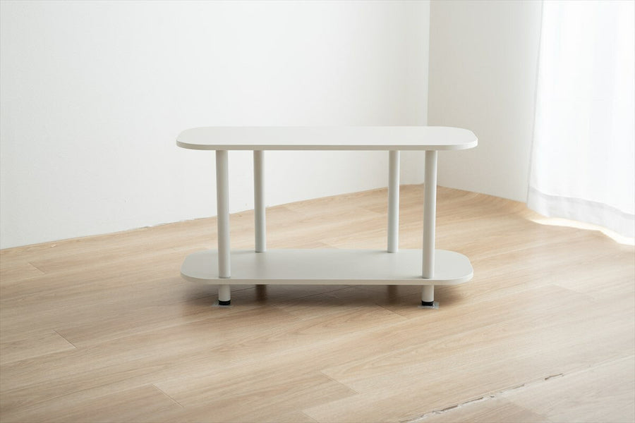 Korean interior style wooden board two-tier rack
