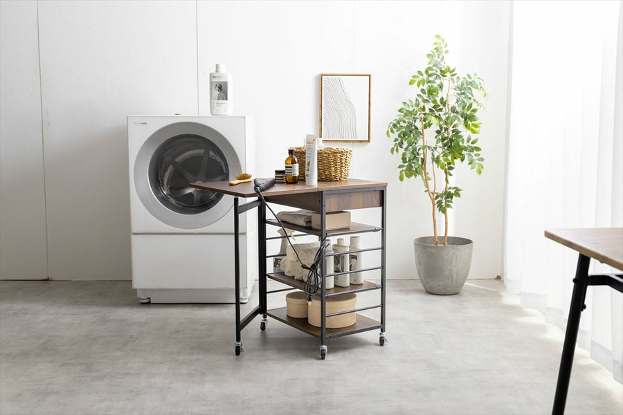 Simple design, butterfly top, extendable kitchen cart with drawers