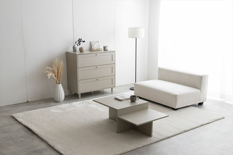 Frame design wooden 80cm wide 3-drawer chest
