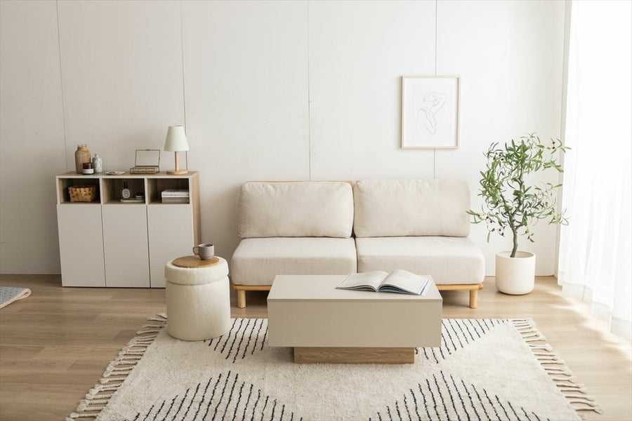 Fluffy design 4-way stool with storage