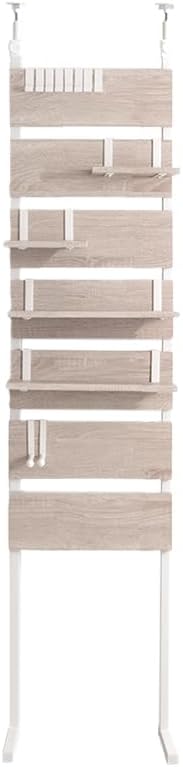 Nordic modern shelf board, S-shaped hooks, 40cm wide tension wall rack