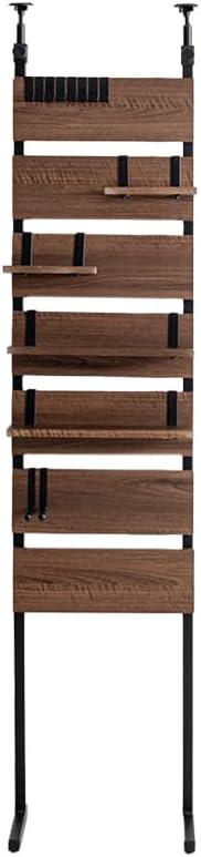 Nordic modern shelf board, S-shaped hooks, 40cm wide tension wall rack