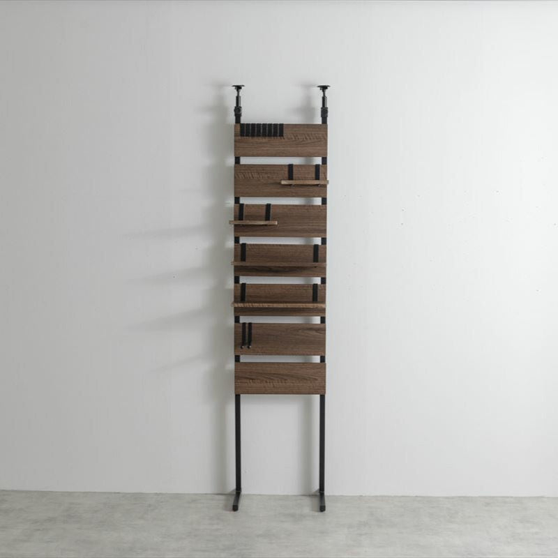 Nordic modern shelf board, S-shaped hooks, 40cm wide tension wall rack