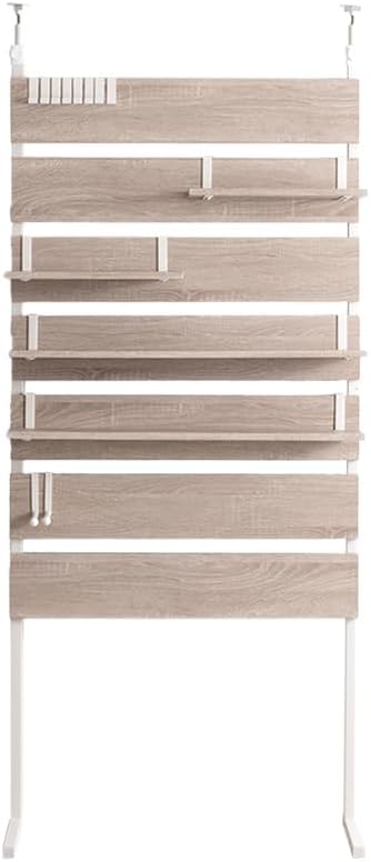 Nordic modern shelf board / S-shaped hooks included 80cm wide tension wall rack