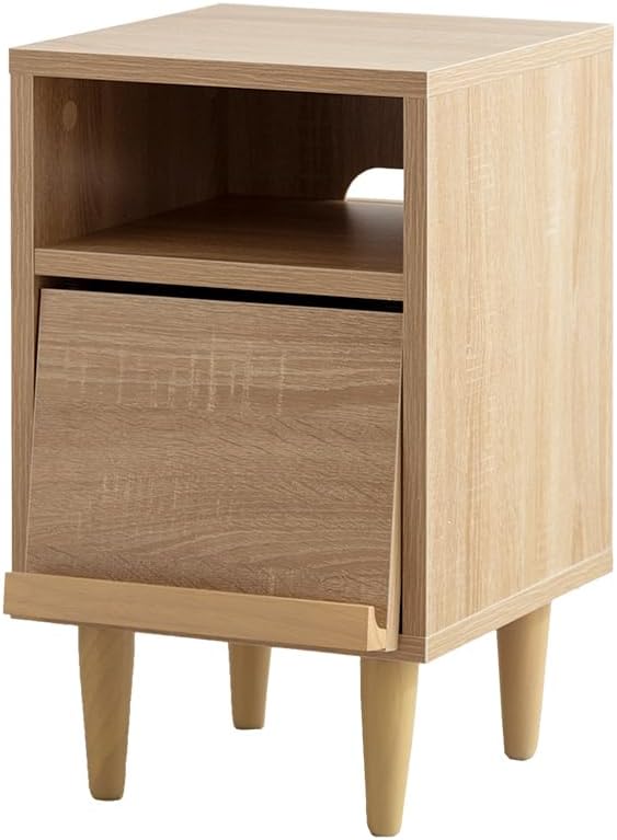 Nordic wooden flap door side cabinet