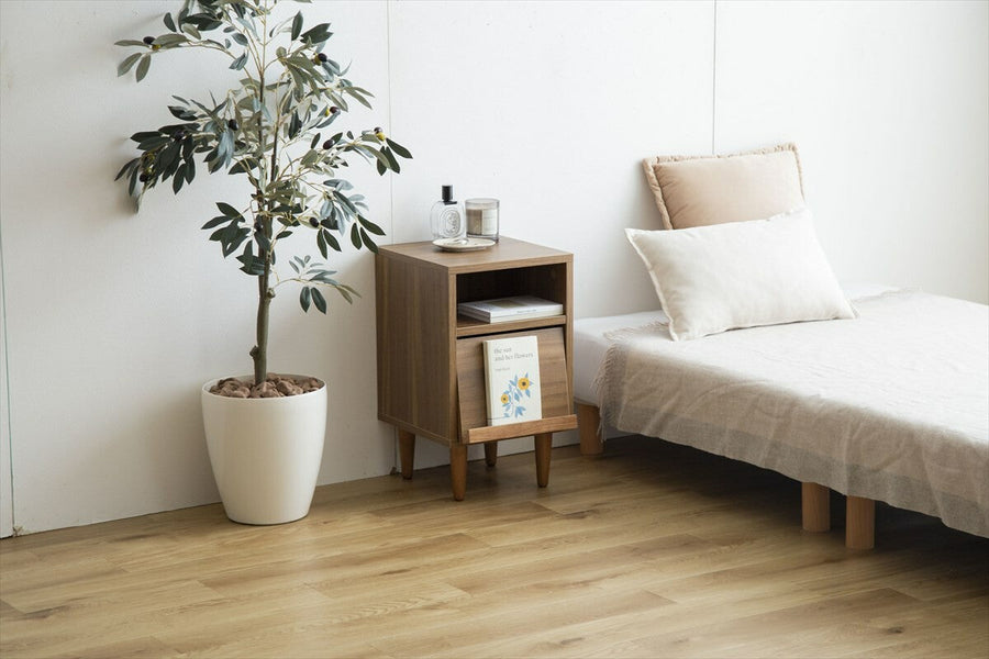 Nordic wooden flap door side cabinet
