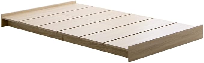 Scandinavian bonnell mattress with wide slats, single low bed