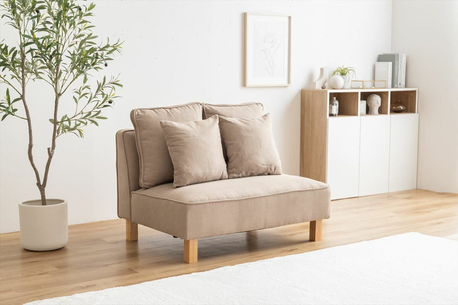 Simple 2-way 2-seater sofa with cushion