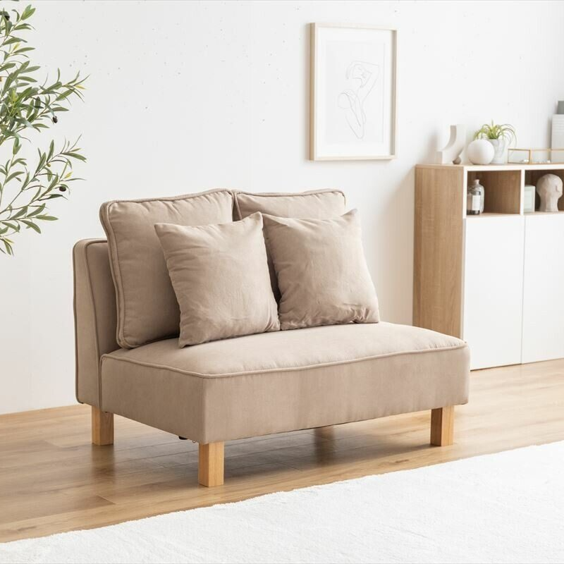 Simple 2-way 2-seater sofa with cushion