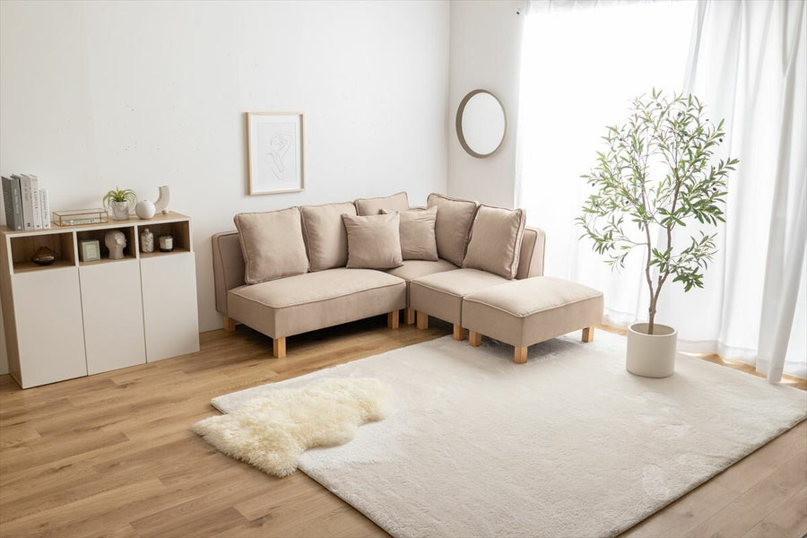 Simple 2-way 2-seater sofa with cushion