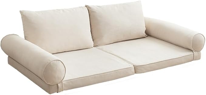 Scandinavian floor sofa with removable cushions, freely combinable