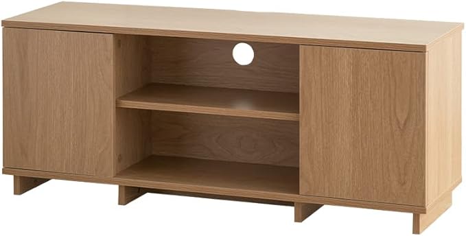 Scandinavian natural wood noiseless TV stand