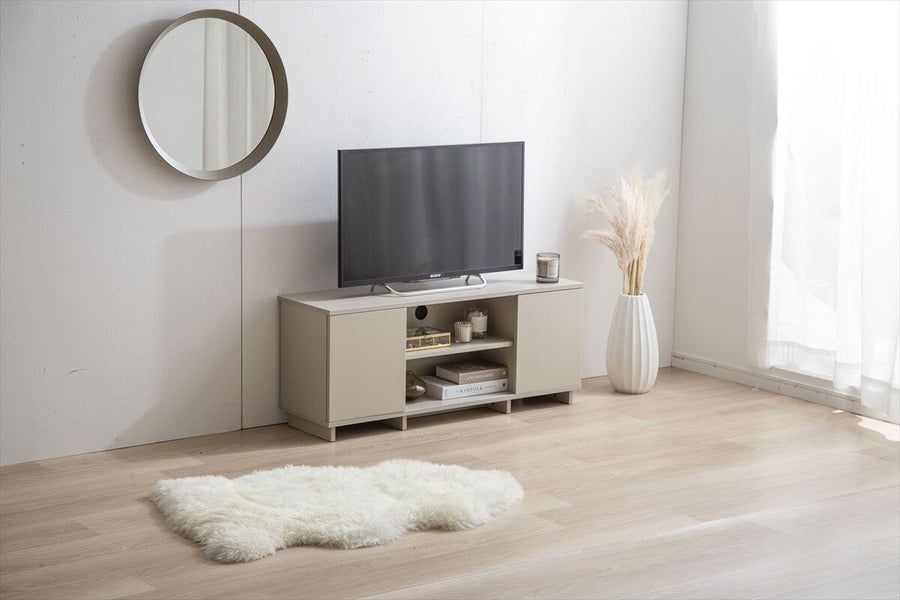 Scandinavian natural wood noiseless TV stand