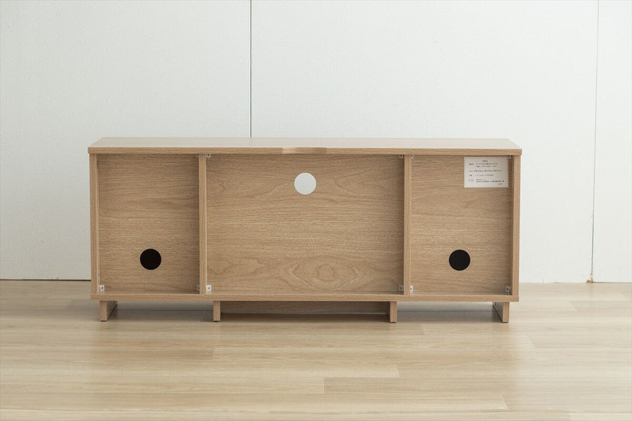 Scandinavian natural wood noiseless TV stand