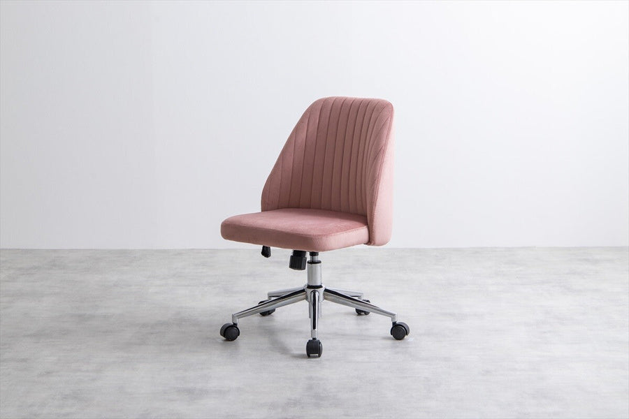 Classic modern height adjustable velvet desk chair with casters