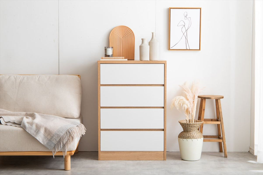 Nordic modern wooden noiseless high type chest