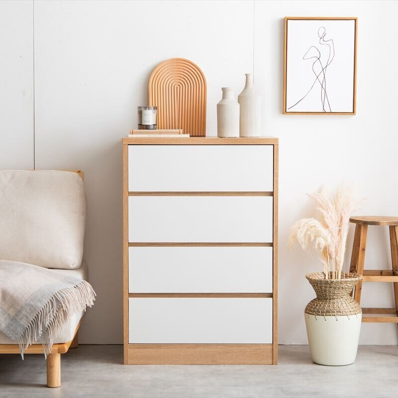 Nordic modern wooden noiseless high type chest