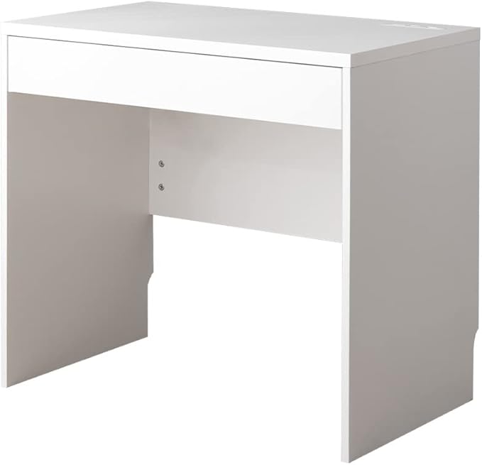 Scandinavian modern wooden desk with outlet, USB port and drawer