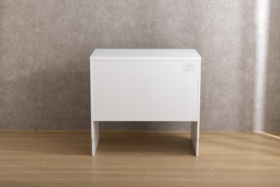 Scandinavian modern wooden desk with outlet, USB port and drawer