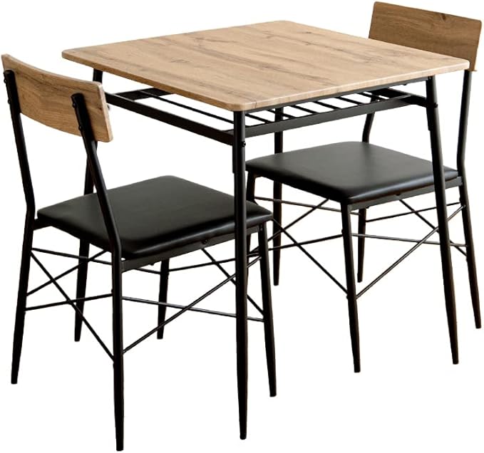 Modern dining table 3-piece set (table + 2 chairs)