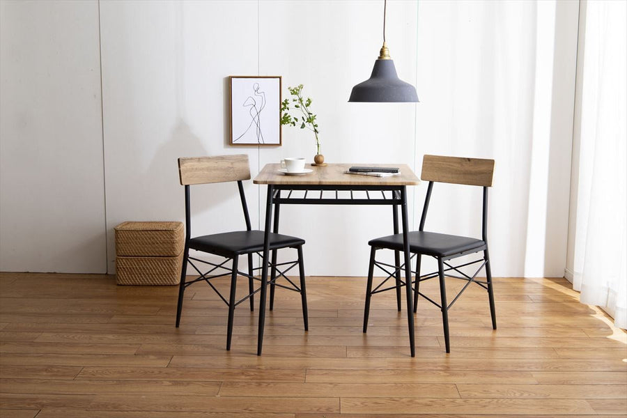 Modern dining table 3-piece set (table + 2 chairs)