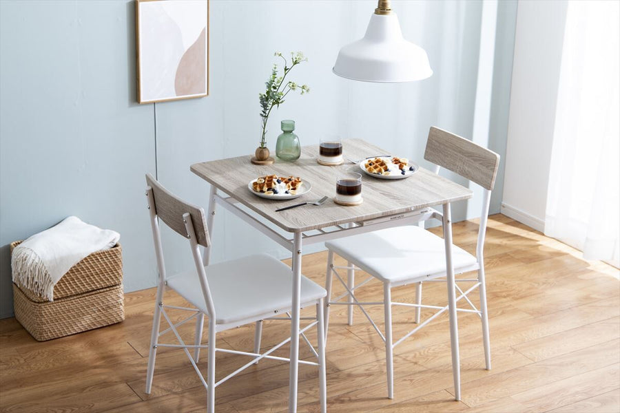 Modern dining table 3-piece set (table + 2 chairs)