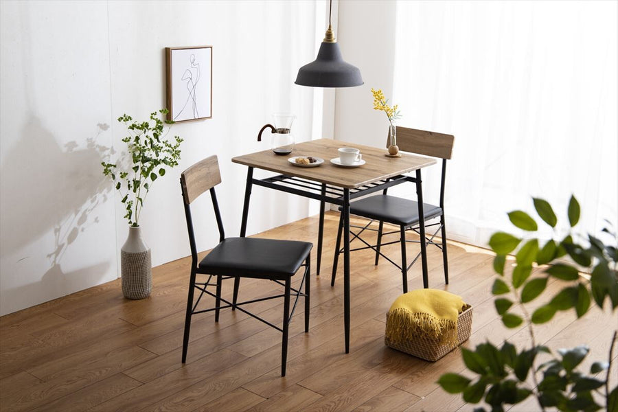 Modern dining table 3-piece set (table + 2 chairs)