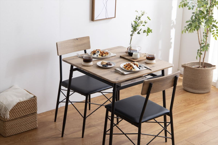 Modern dining table 3-piece set (table + 2 chairs)