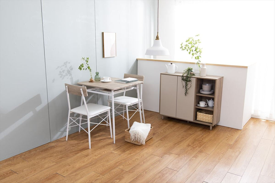 Modern dining table 3-piece set (table + 2 chairs)