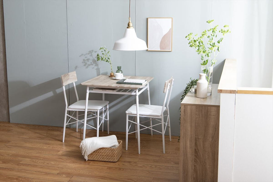 Modern dining table 3-piece set (table + 2 chairs)