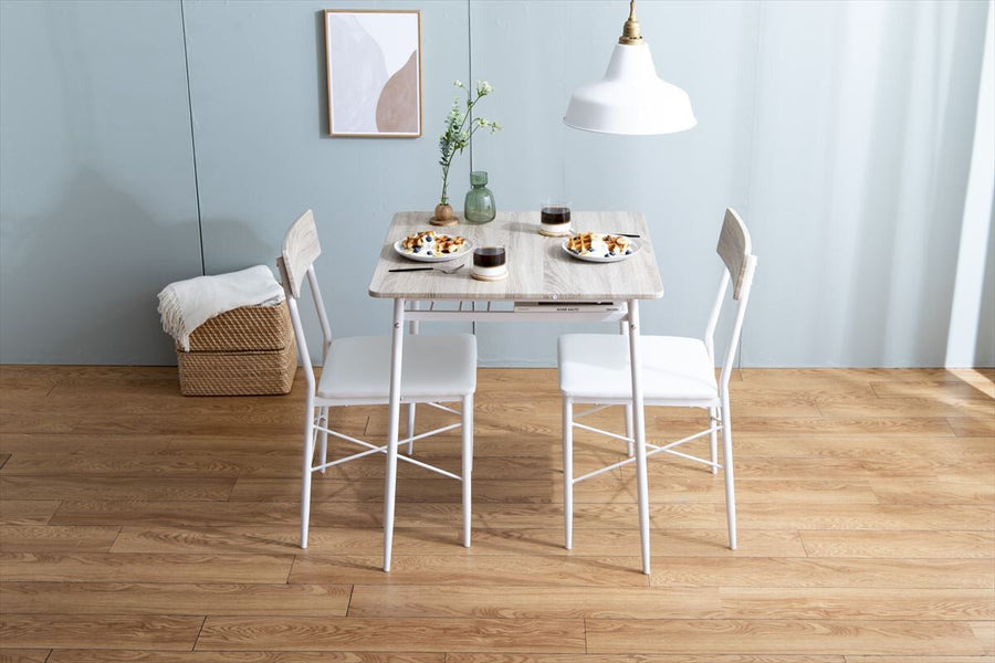 Modern dining table 3-piece set (table + 2 chairs)