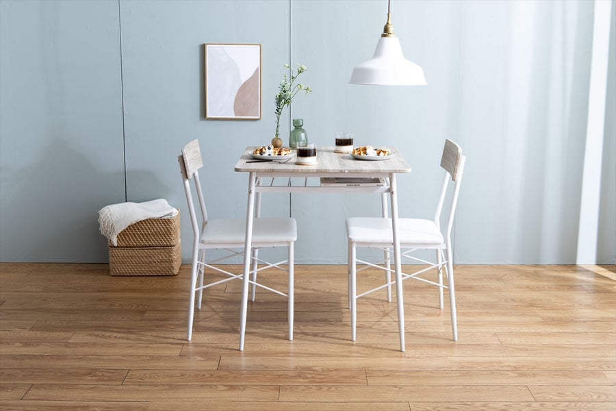Modern dining table 3-piece set (table + 2 chairs)