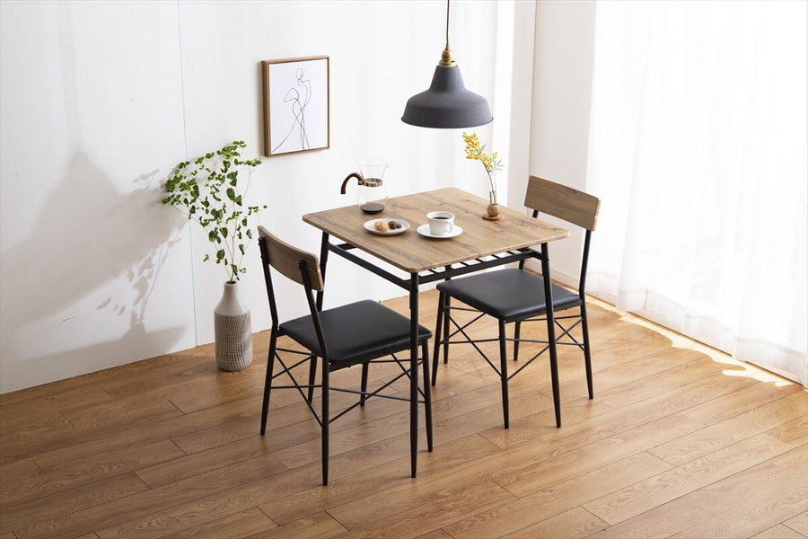 Modern dining table 3-piece set (table + 2 chairs)