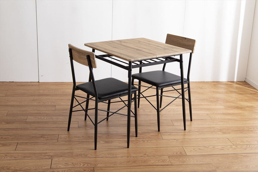 Modern dining table 3-piece set (table + 2 chairs)