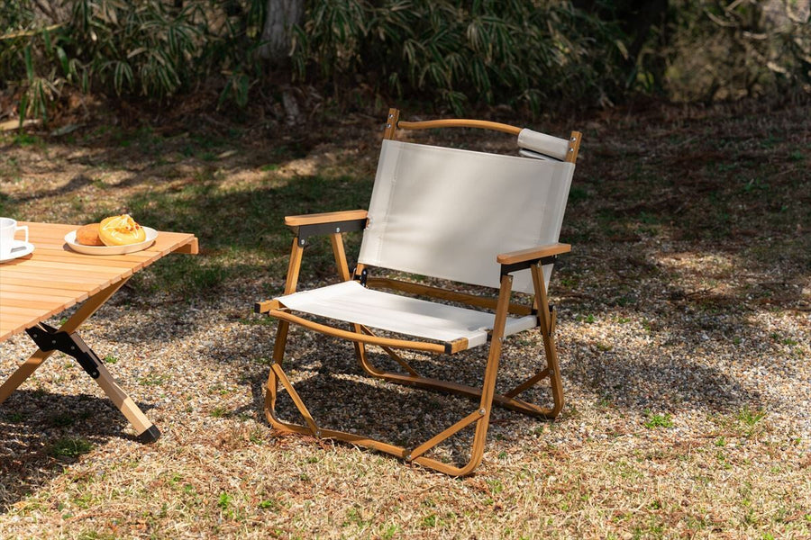Natural 1-seater outdoor folding chair