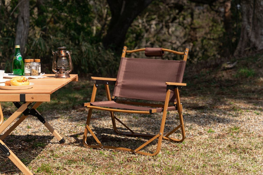 Natural 1-seater outdoor folding chair