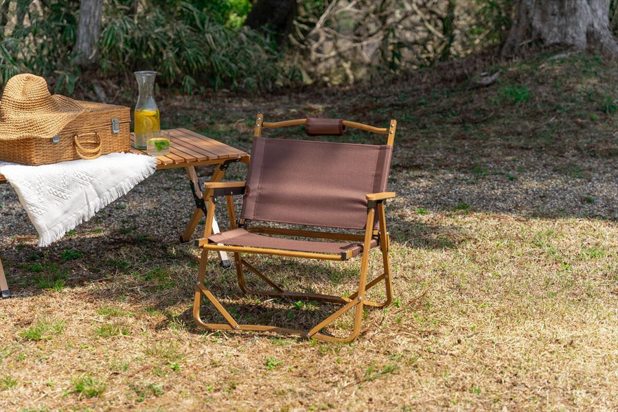 Natural 1-seater outdoor folding chair